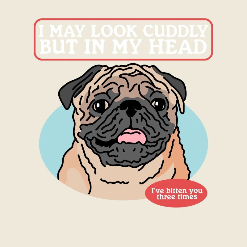 Carlin Chiens Propriétaire de chien Chien Propriétaire Cadeau