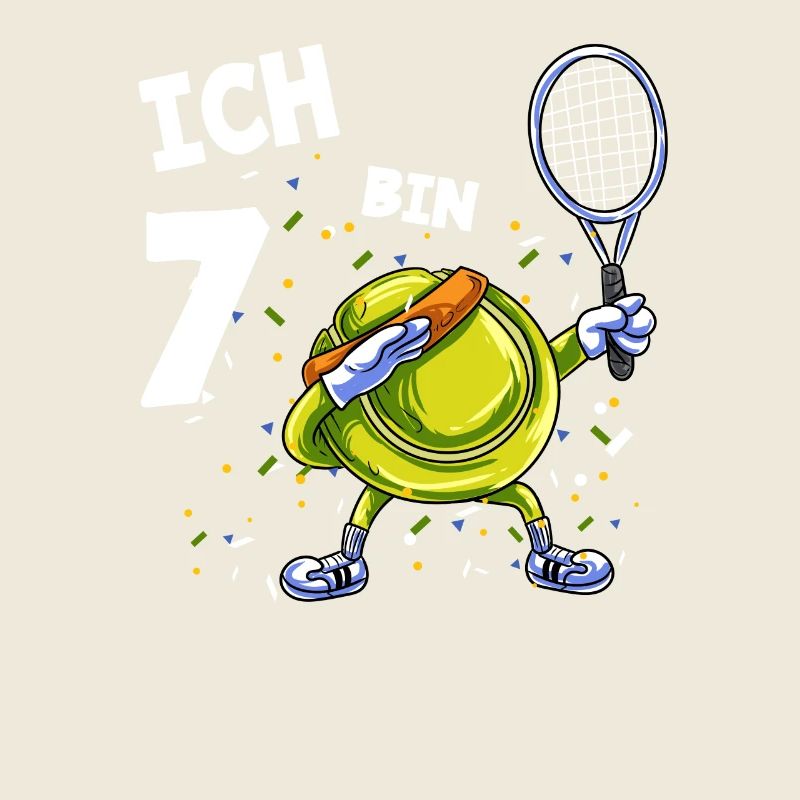 Ich bin 7 Jahre Tennis 7. Geburtstag