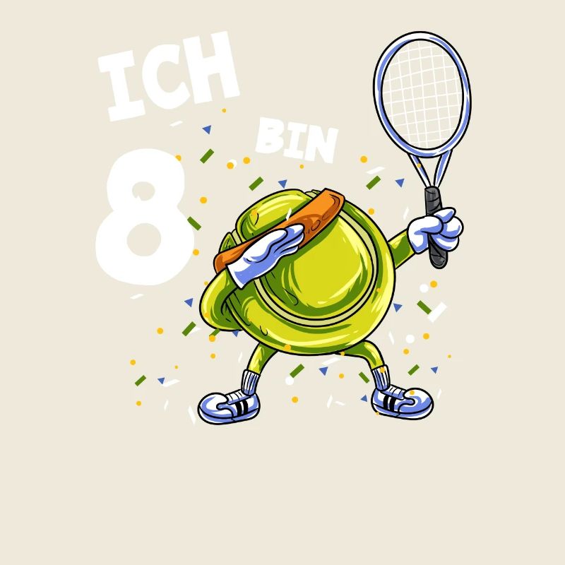 Ich bin 8 Jahre Tennis 8. Geburtstag
