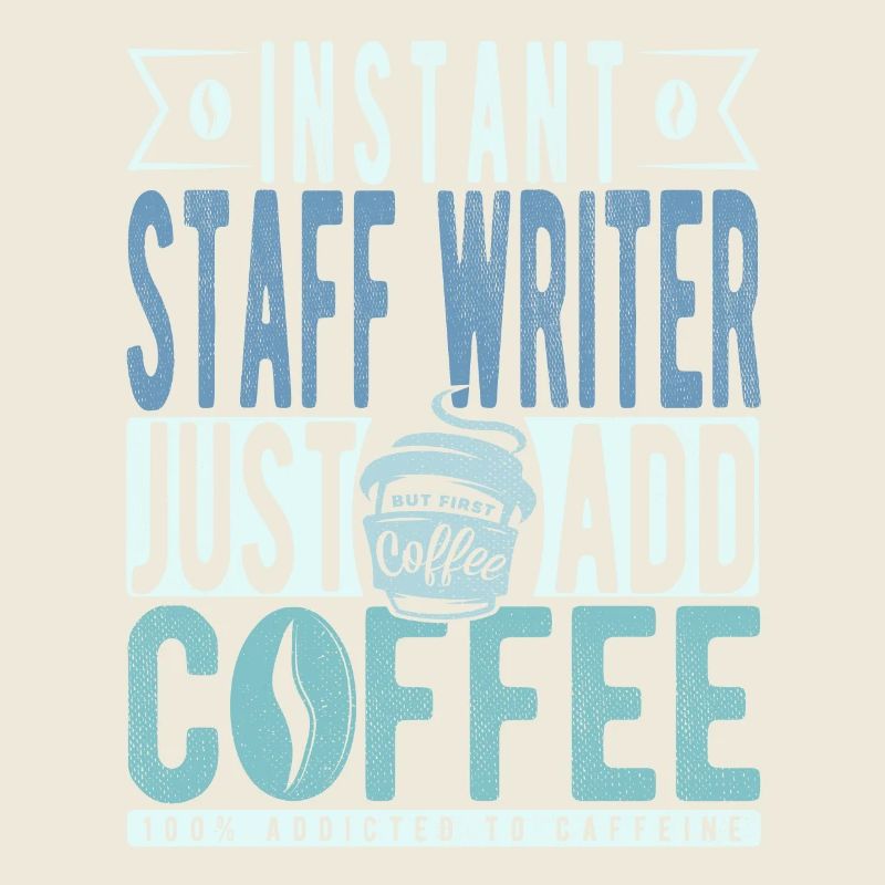 Employed author coffee saying