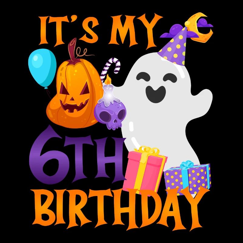 Es Ist Mein 6. Geburtstag Spooky Ghost Halloween