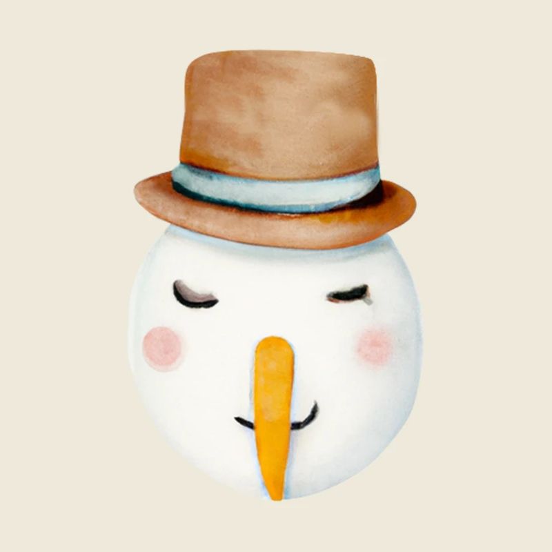 Retro Schneemann Gesicht