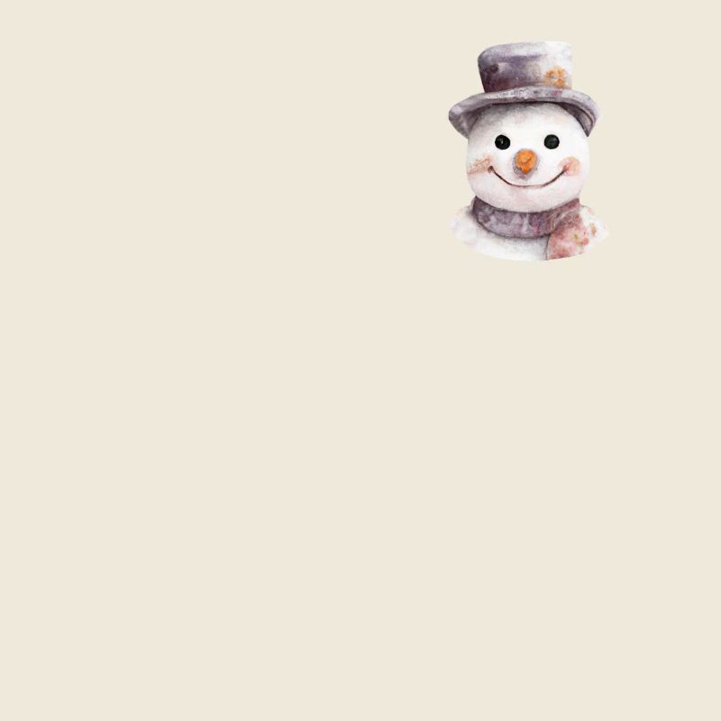 Retro Winter Schneemann Gesicht Brusttasche