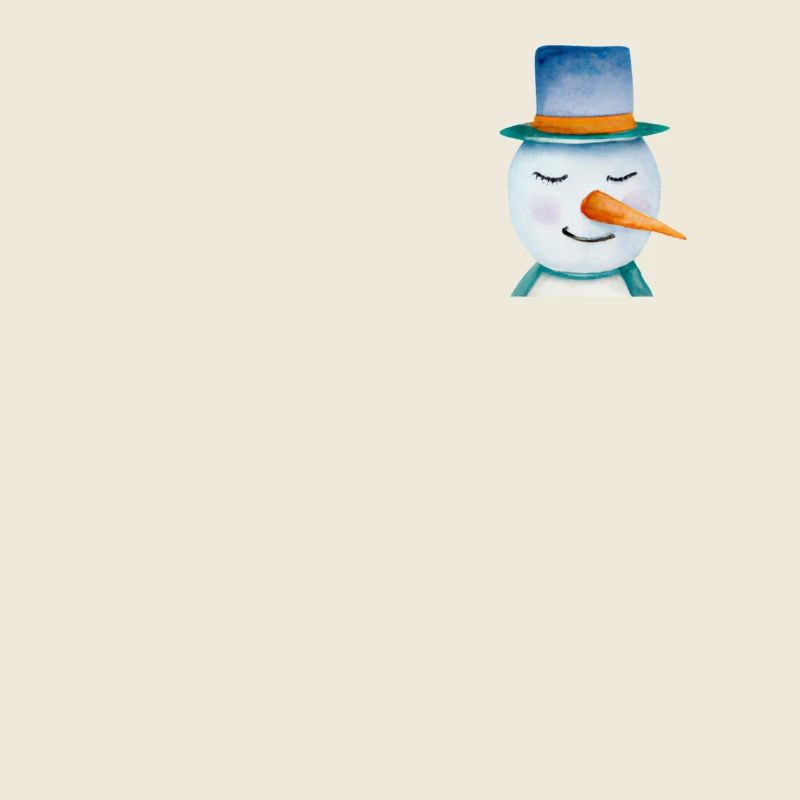 Vintage Schneemann Gesicht Brusttasche