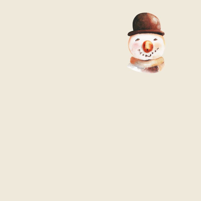 Schneemann Gesicht Retro Winter Brusttasche