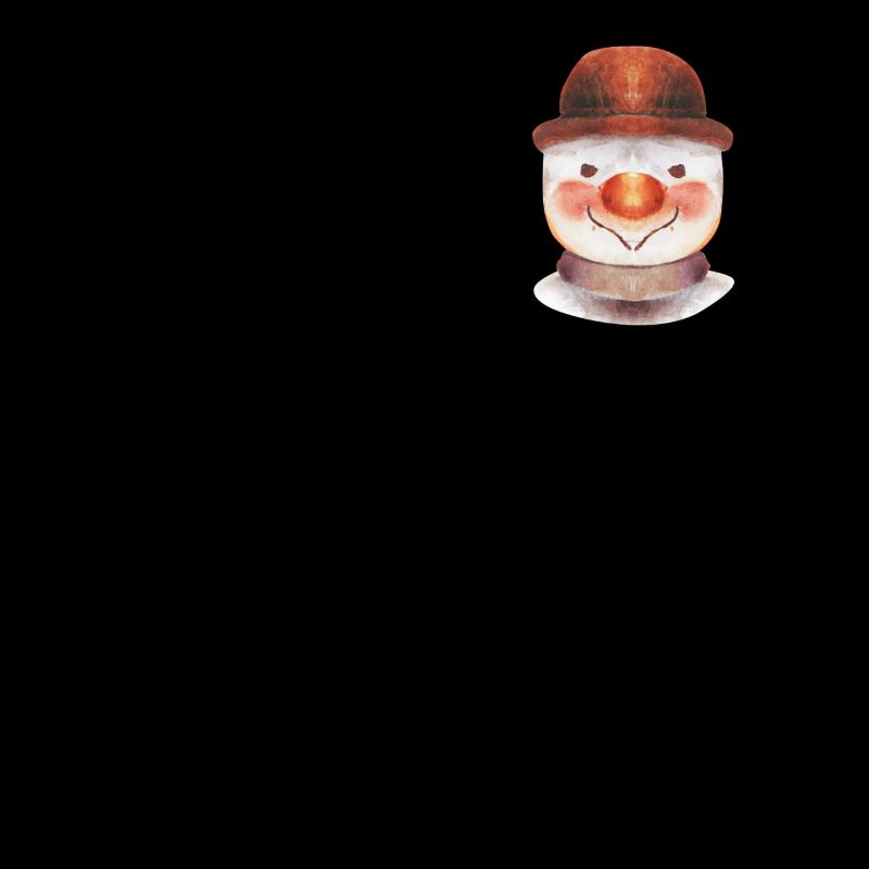 Retro Winter Schneemann Gesicht