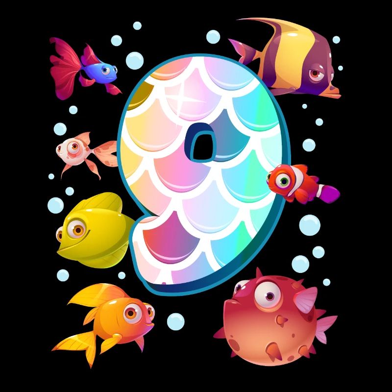 9. Geburtstag | Regenbogenfisch Geburtstag |