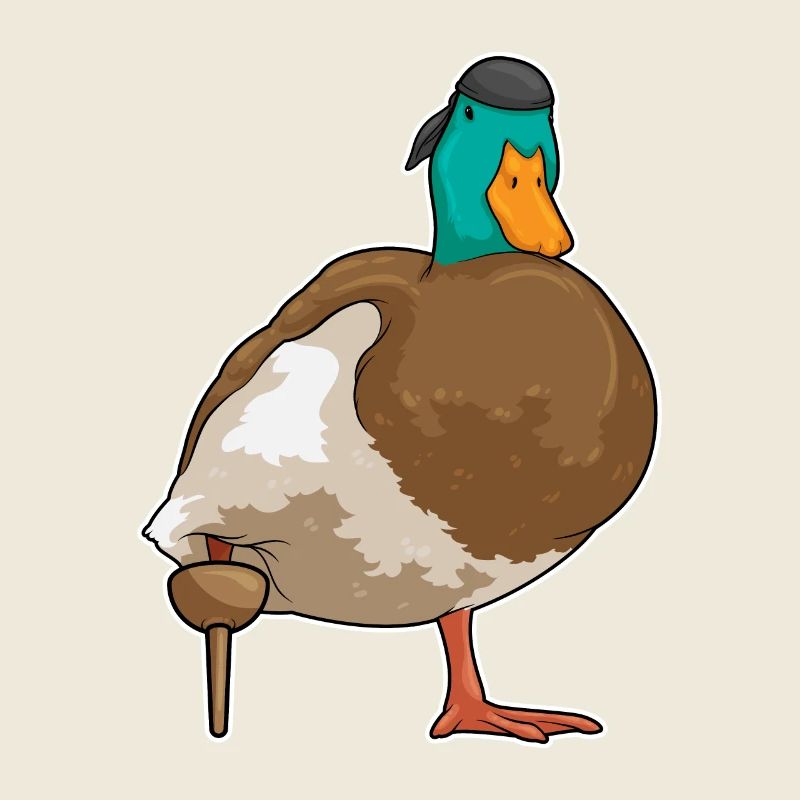 Canard Pirate Jambe de bois