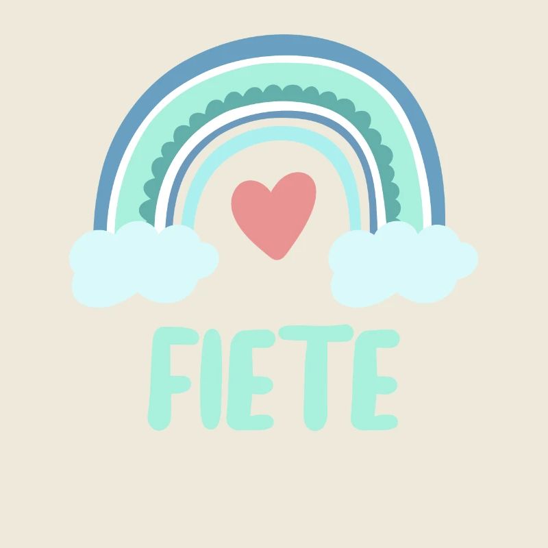 Fiete Name Regenbogen Baby