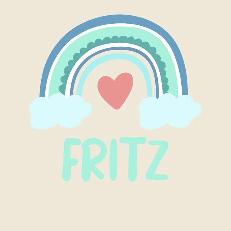 Fritz Name Regenbogen Baby