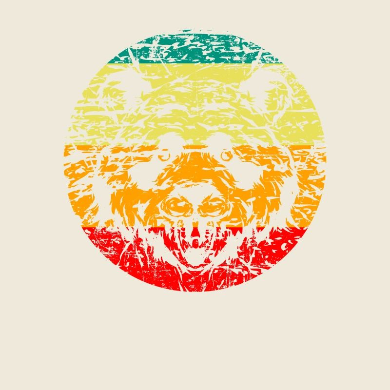 Panda Kopf retro