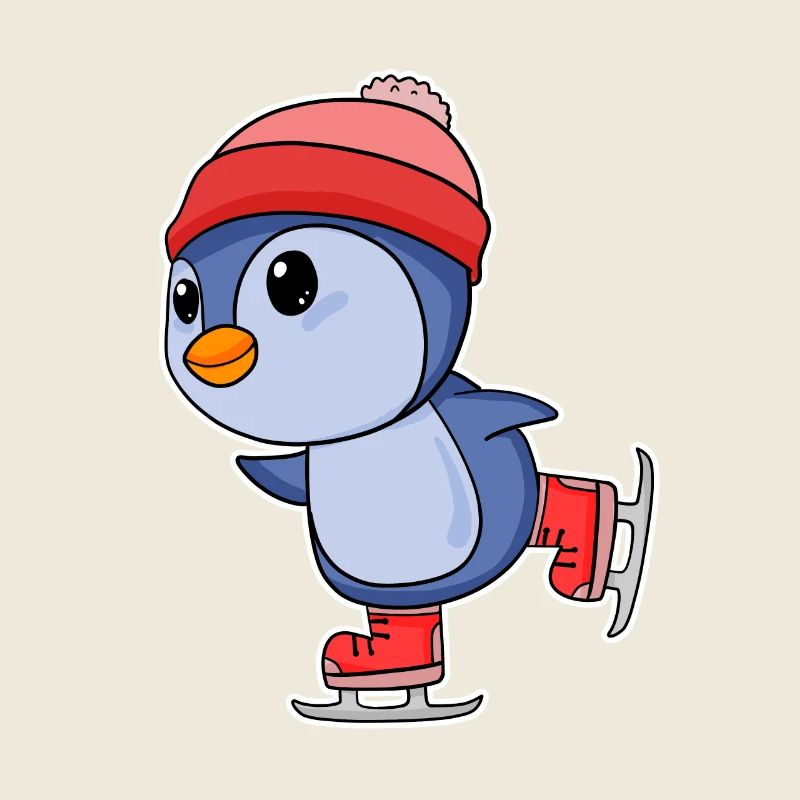 Pinguin Pinguine Seevogel Seevögel Eislaufen