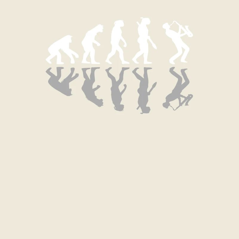 Funny Human Evolution Sax Player Saxophone Jazz