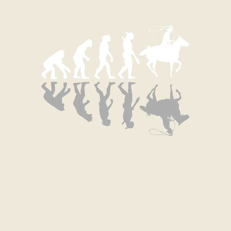 Cowboy Human Evolution Country Rodeo Horseback