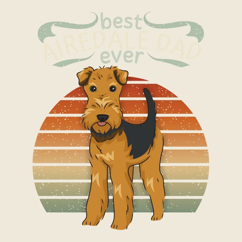 Airedale-Terrier Airedale-Dad lustiger Spruch Hund