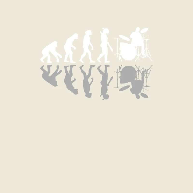 Human Evolution Drummer Drumming Lovers Drums