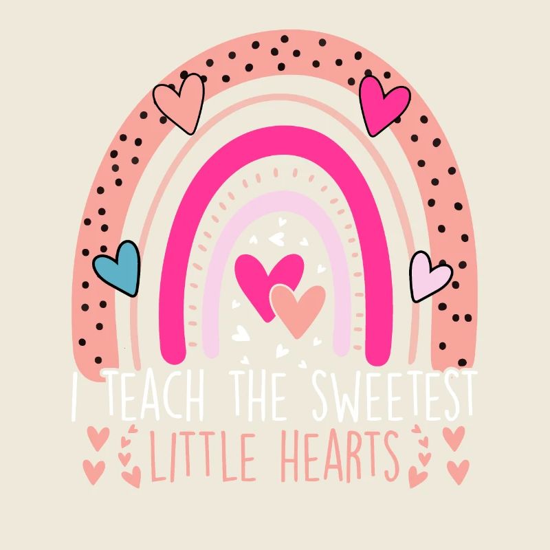 Ich unterrichte The Sweetest Hearts Regenbogenlehrer