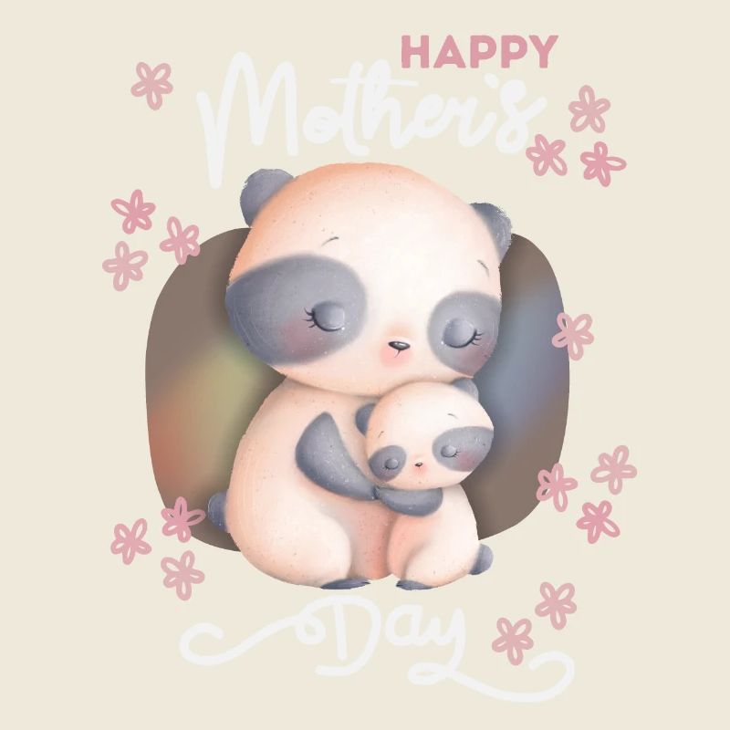 Muttertag Mama-Mami Mutter Mutti lustiger Pandabär