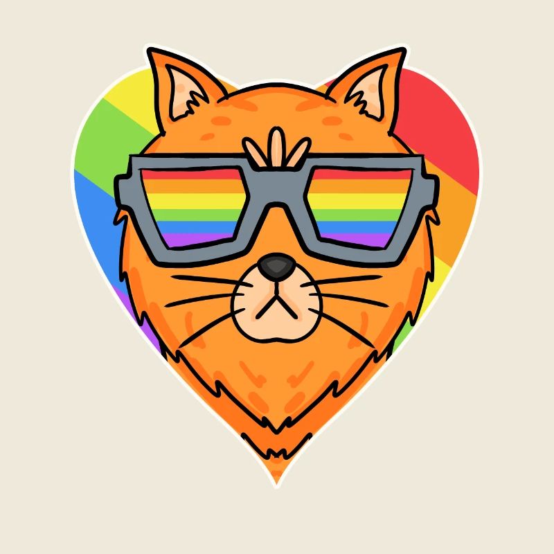 Regenbogen - Katze