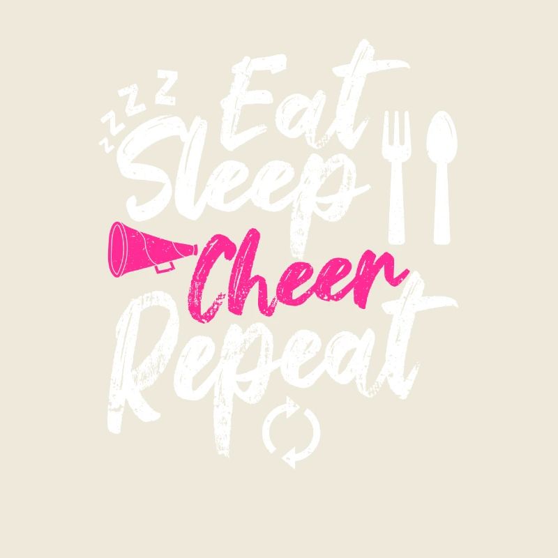 Eat Sleep Cheer Repeat Funny Cheerleader Cheering