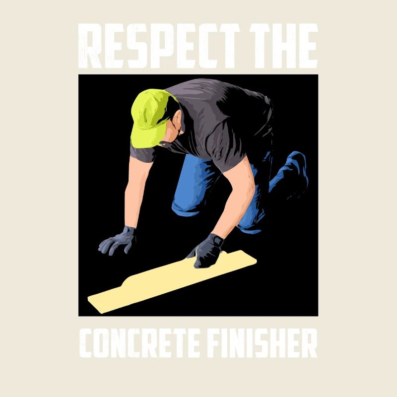 Respect Le Finisher Béton Drôle de Maçonnerie Cool