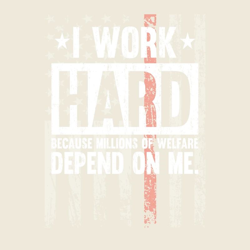 I Work Hard Red Line American Flag Firefighter