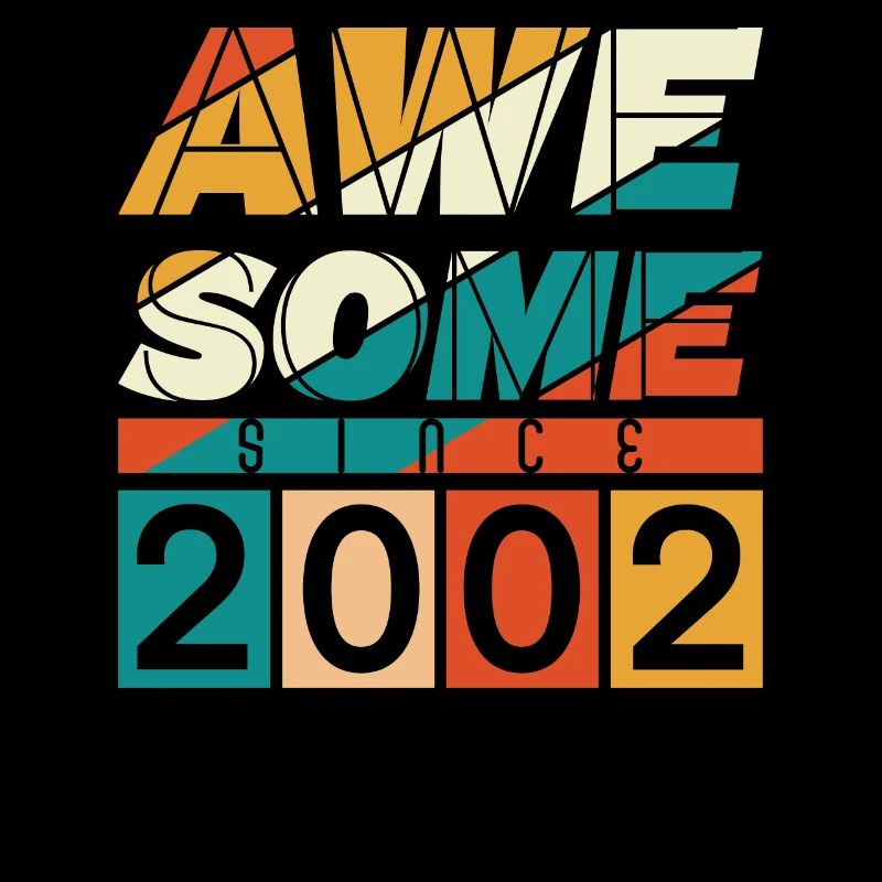 2002 Né Anniversaire Année de naissance millésime
