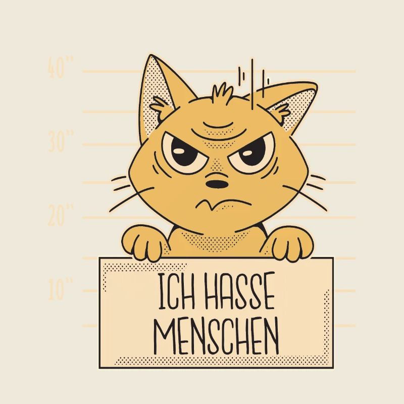 Katze Ich hasse Menschen