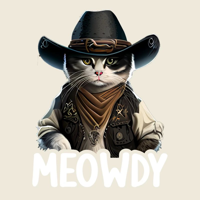 Meowdy Funny cat Meme for Cat Lovers