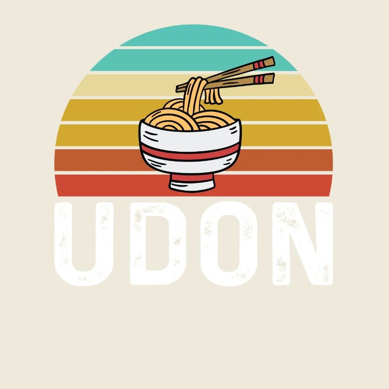 Conception de nouilles Udon rétro