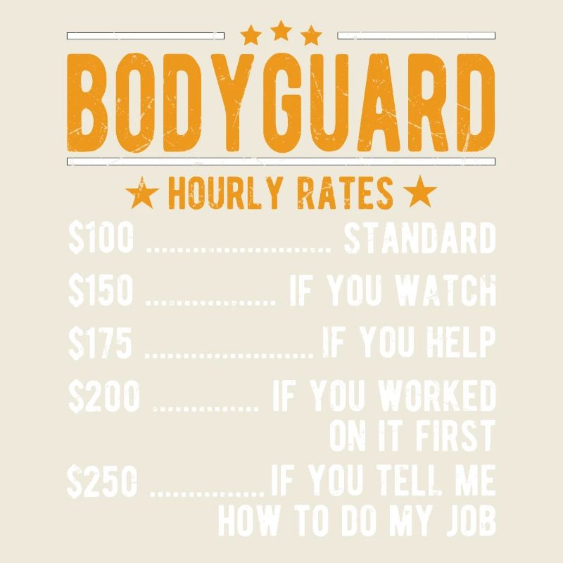 Salaire horaire de garde du corps