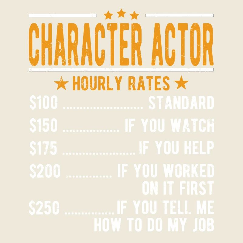 Charakter Schauspieler Stundenlohn