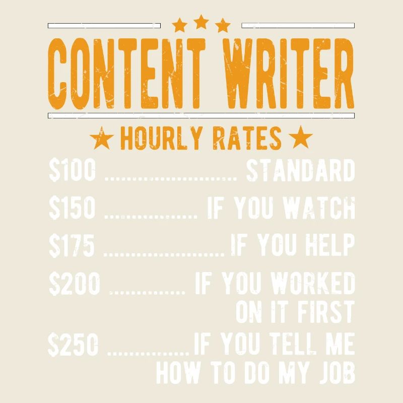 Auteur de contenu Salaire horaire