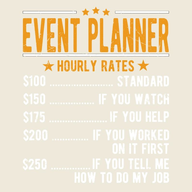 Event planner hourly wage