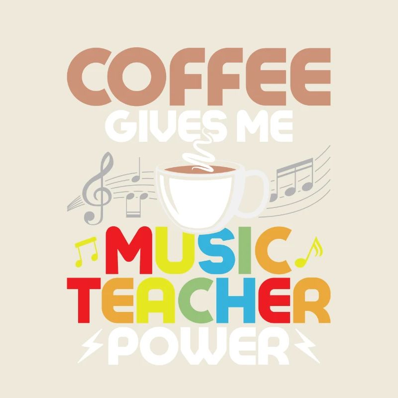Le café me donne des instruments de puissance de professeur de musique Ed