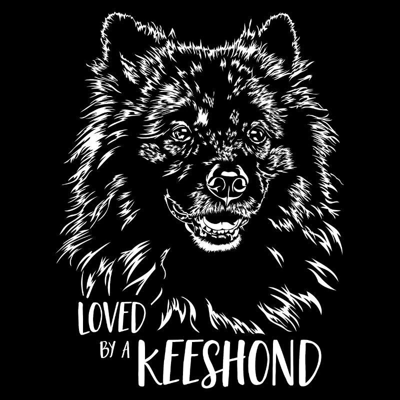 Aimé par un chien Keeshound Disant chiens Wilsigns