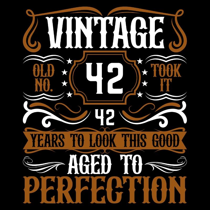 42e anniversaire Vintage Rétro