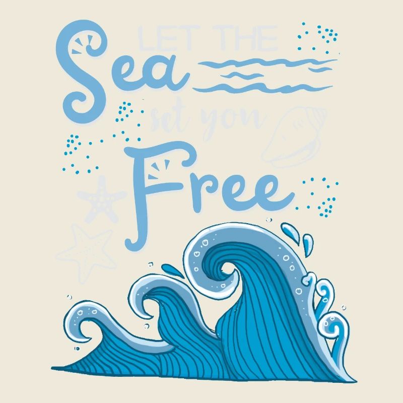 Océan-Mer, Dicton typographique, Vagues, Étoiles de mer