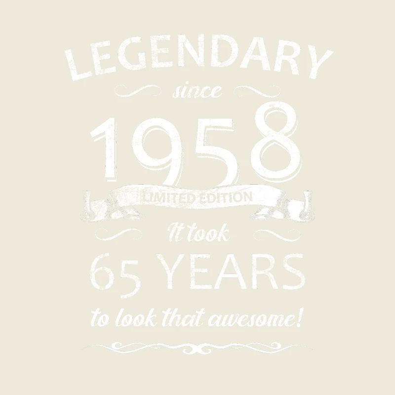 65. Geburtstag Legendär seit 1958 Retro