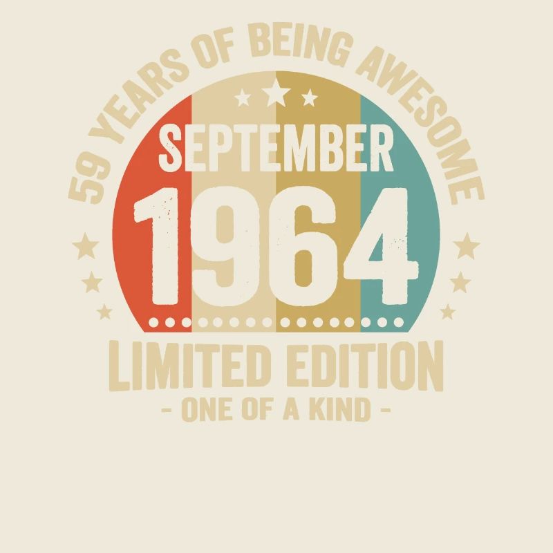 September 1964 59 Years Anniversary Vintage Gift