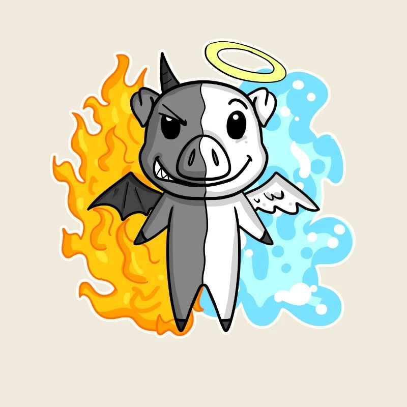 Cochon - Ange et Diable