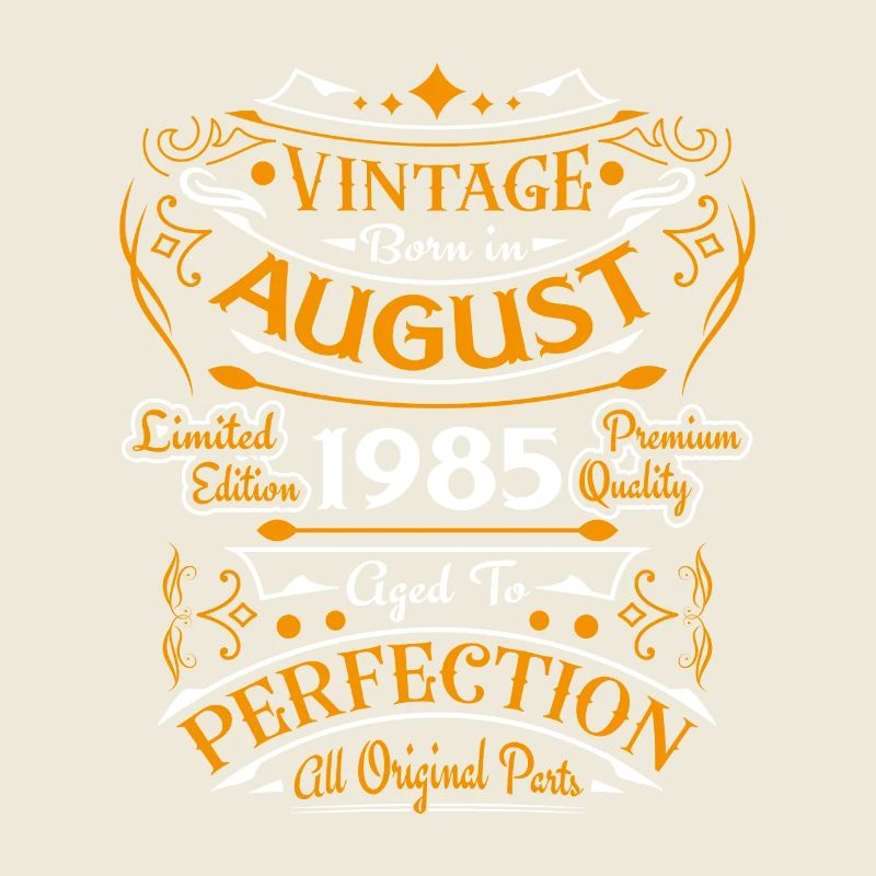 August 1985 Vintage Retro Jubiläum