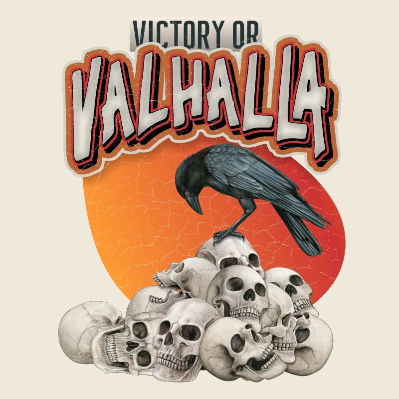 Gothic Skull Totenkopf Rabenvogel, Krähen Valhalla
