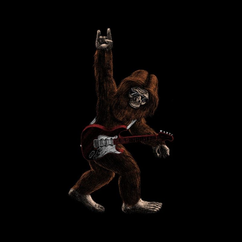 Bigfoot joue de la guitare Sasquatch