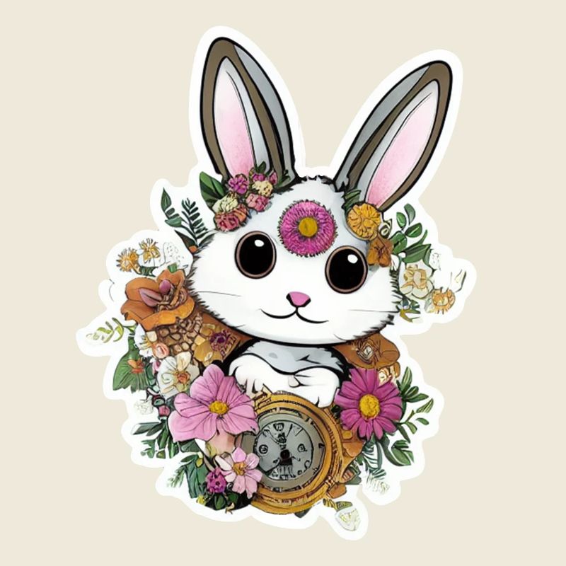 mignon petit lapin pâques