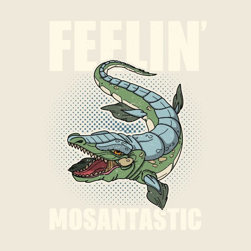 Dinosaurier Urzeit Mosasaurus Spruch Geschenk