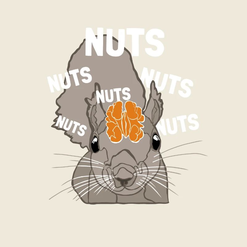 Nuts Brain Fuchshörnchen Grauhörnchen Squirrel