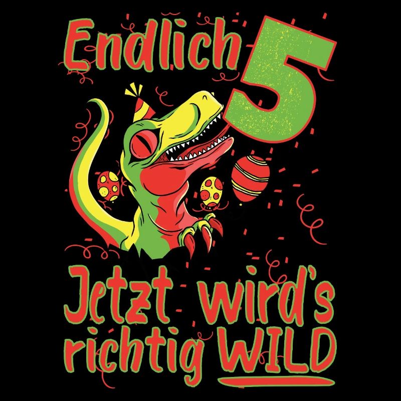 5. Geburtstag T-rex Trex 5 Jahre Dino Dinosaurier