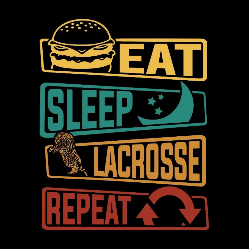 Eat Sleep Lacrosse Repeat Intercrosse Lax Player