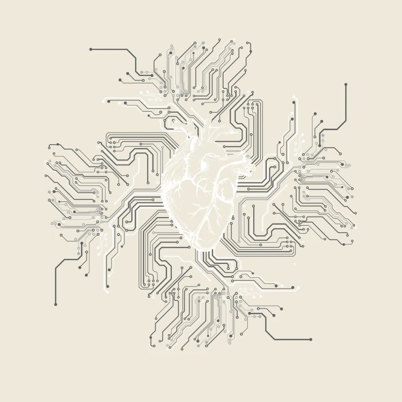 Anatomisches Herz CPU Prozessor PCB Board Computer